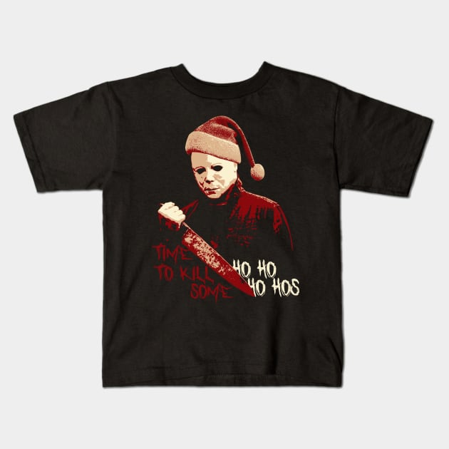 Christmas Michael Myers Kids T-Shirt by mia_me